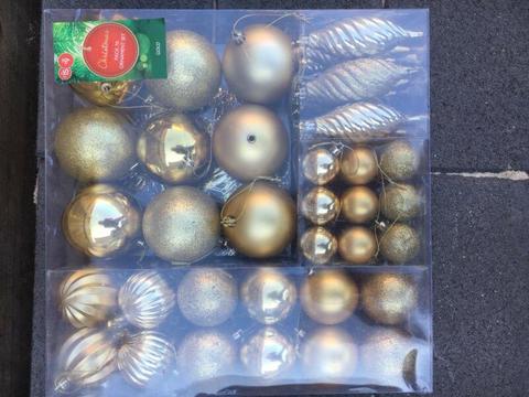 Christmas Decorations 70 Pack Gold