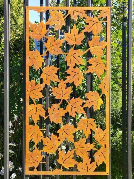 Outdoor Feature Wall Laser cut real rust steel 600*1200MM 3 Pack