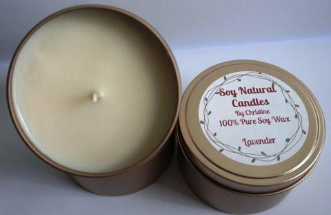 Highly Scented 100% Pure Soy Wax Candle Natural Fragrance 8 oz