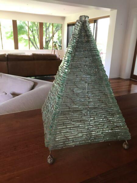 Handmade glass pyramids
