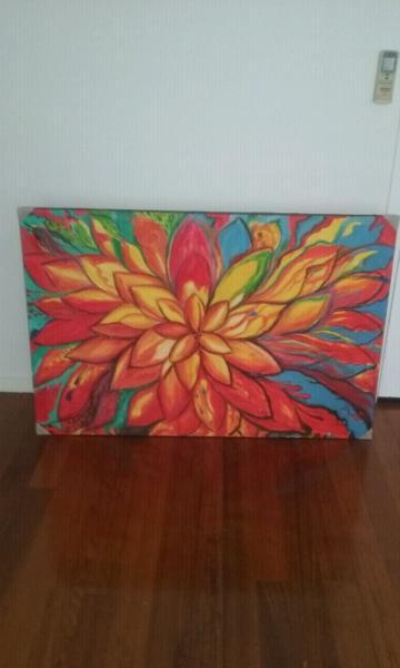 Painted canvas picture