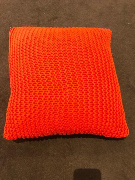 Freedom knitted cushions x2