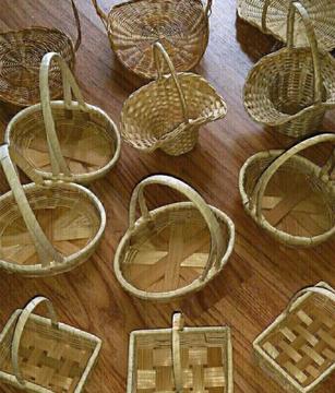 Small cane baskets craft home decor or add to costume