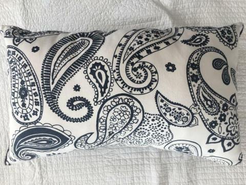 Blue and white cushion in good condition