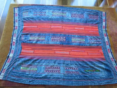 Hmong Patchwork Throw Rug from Vietnam