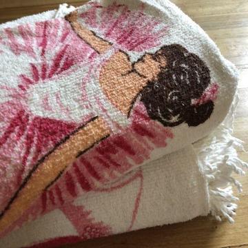 Vintage Chenille ballerina print bedspreads