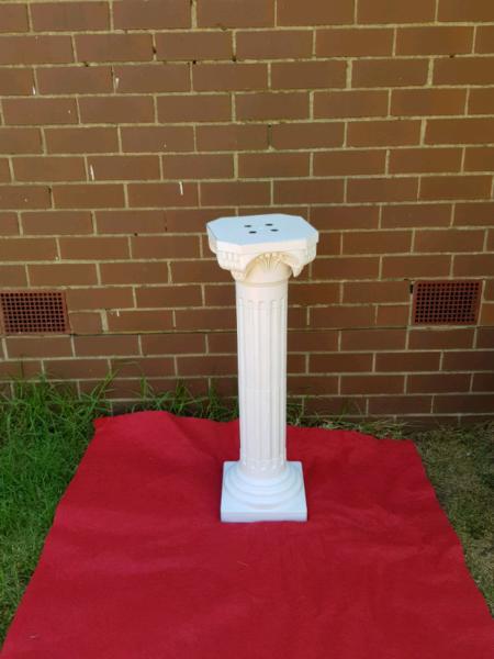 Decorative Plastic White Roman Columns x2
