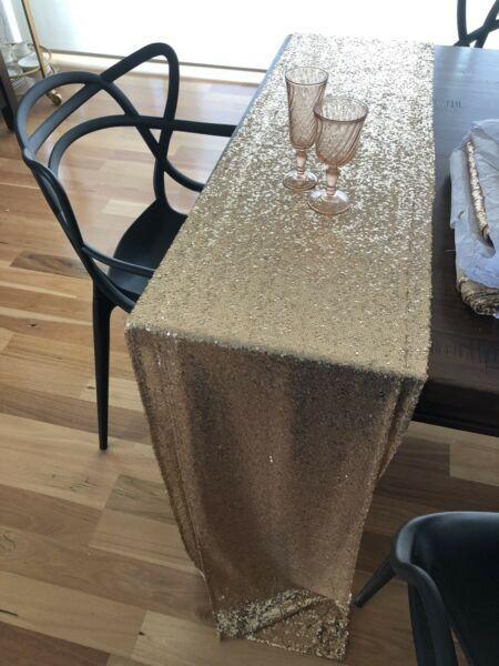 Wanted: Gold sequin table runners x 8