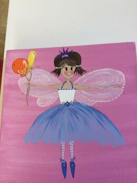 Wall hanging, pretty pink fairy