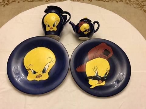 Plates and tea pot