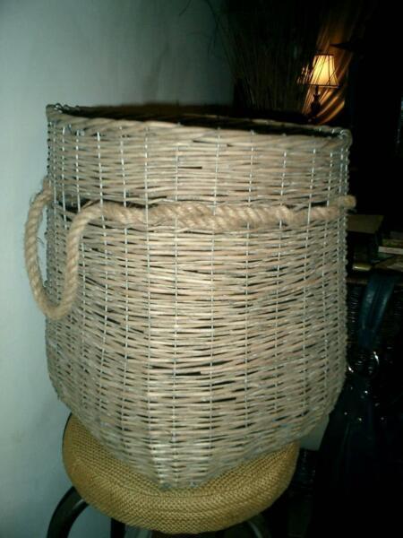French Country Provincial Hamptons Wicker Basket