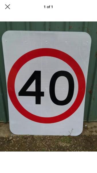 40 road sign or birthday sign 1200x900