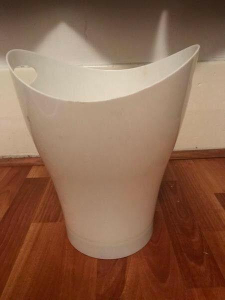 White bucket basket pot plant paper bin