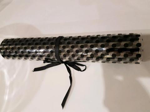 Rapee Black Polka Dot Clear PVC Table Runner Brand New Never Used