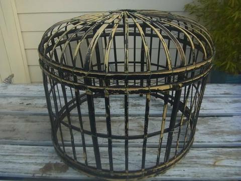 VINTAGE ORIGINAL BALINESE BAMBOO ROOSTER CAGE