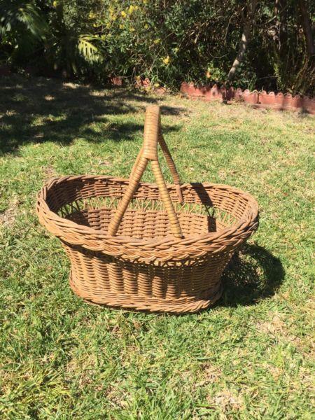 Old antique basket with handle