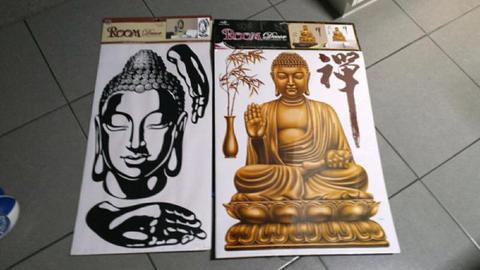 Removable Buddah wall art decals ×2 New
