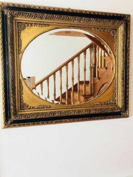 Ornate Gold Framed Mirror antique decor
