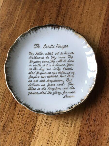 Miniature The Lord's Prayer Tea Cup and Saucer