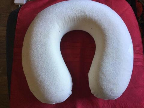 Squishy cream travel pillow. Nic's travel products