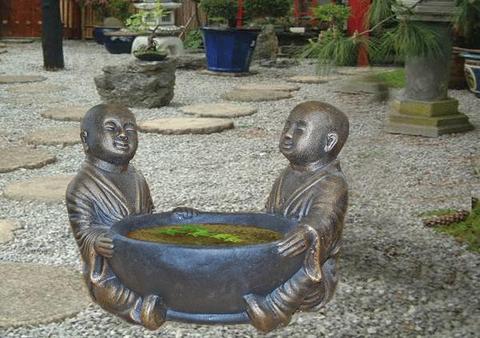 CLEARANCE SALE - Twin Buddha Water Bowl, Baby Shaolin