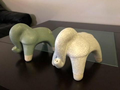 Decorative Stone Elephants $30 each or $50 for 2