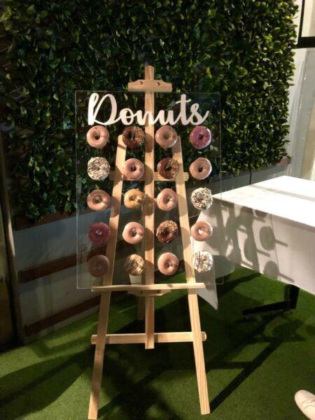 Donut wall with Easel for hire