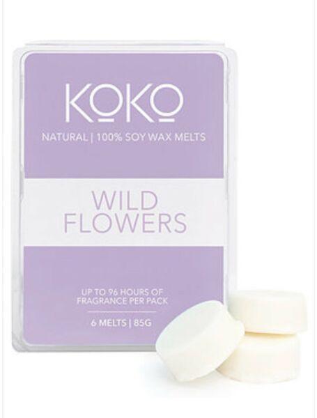 Wild Flowers Koko 100% Soy Wax Melts, 85g 6 Melts