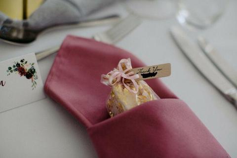 Wedding napkins - mauve / dusty rose only used once