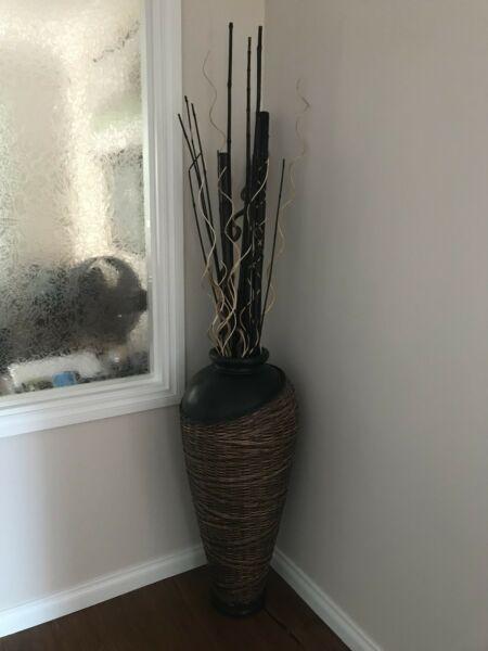 Bamboo Wooden Pot with Decorative