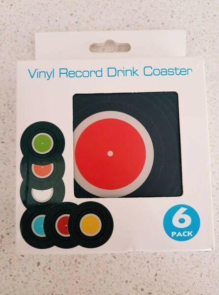 Vinyl Record Drink Coasters 6 - NEW