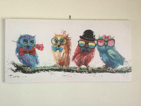 Owl canvas painting
