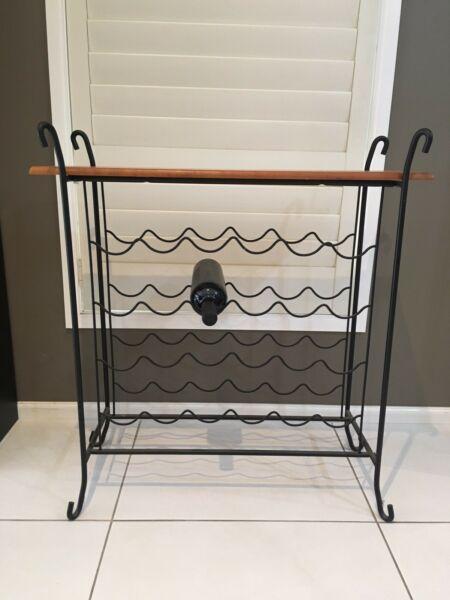 Wrought iron Candleabra and wine rack