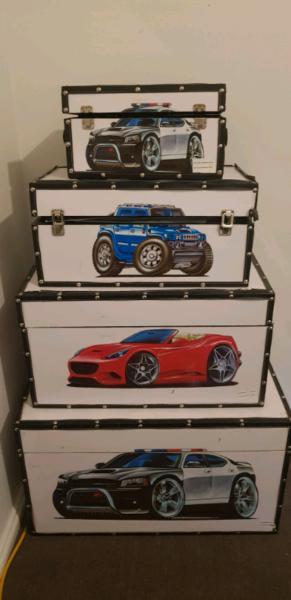 Boys Decor-Cars Storage Boxes