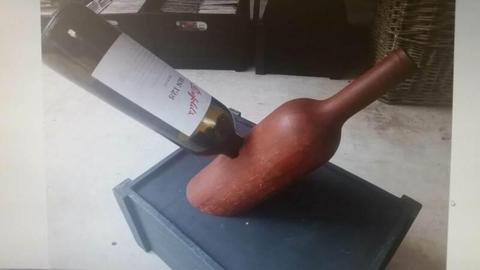 wooden wine holder