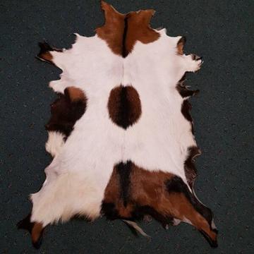 Goat hide floor rug