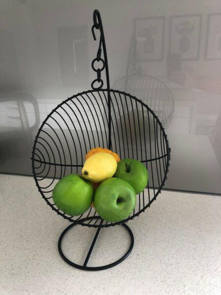 S&P Studio Fruit Basket Hanging Pewter
