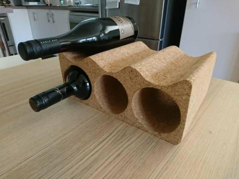 Cork wine bottle holder