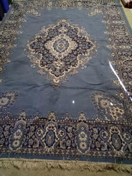 Oriental style blue floor rug