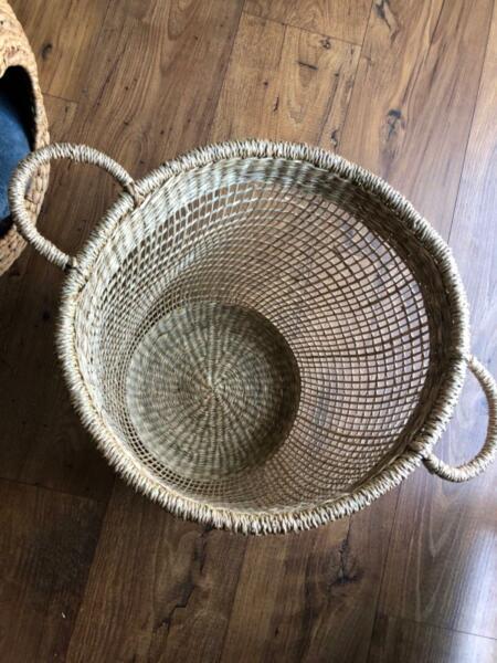Seagrass Tall Basket Home Storage