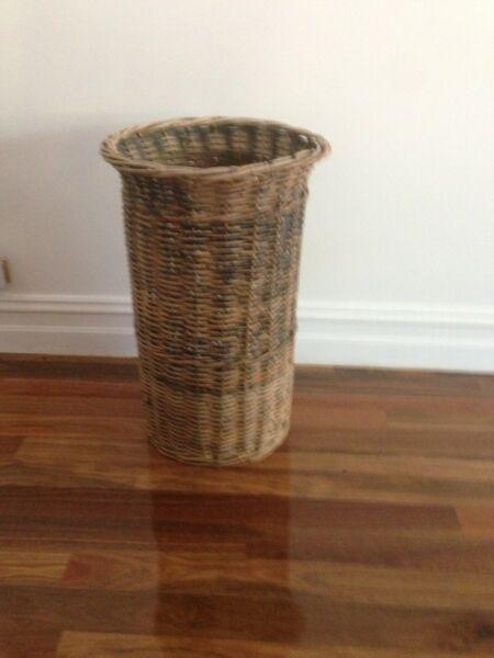 Rustic Cane Laundry Basket $40