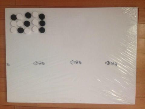 Ikea metal notice board with magnets (white)