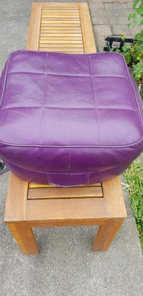 Leather foot stool/seat