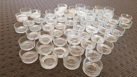 Glass tea light candle holders - wedding