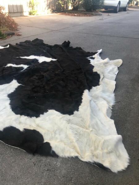 Genuine cow hide rug