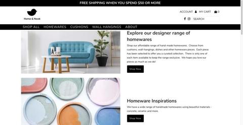 Homewares online store for sale (or just by the stock!)
