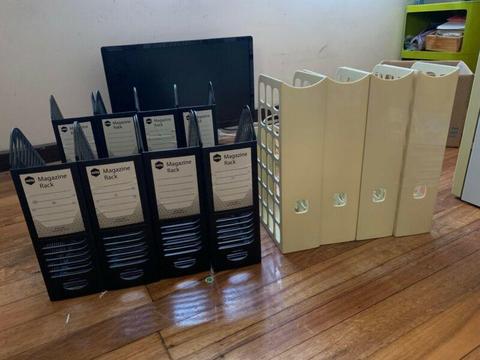 12 x magazine folder file holders racks