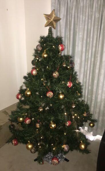CHRISTMAS TREE with DECORATIONS - MUST SELL!!!