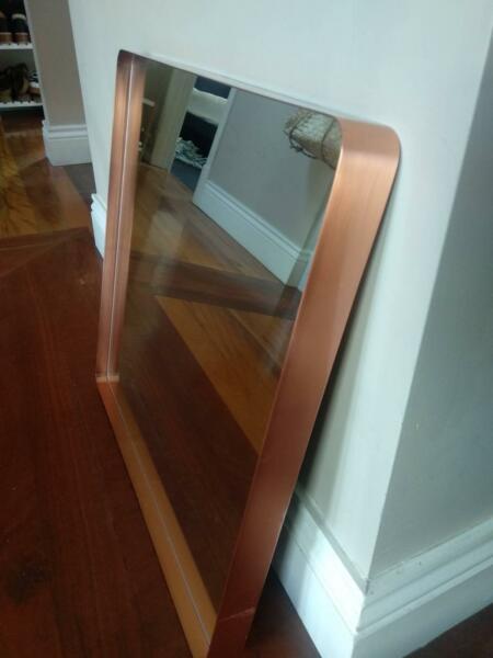 Rose gold/ copper hanging mirror
