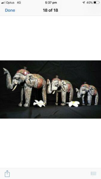 Wanted: Hand made new elephants light weight wooden